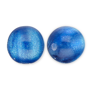 Abalorios acr&iacute;licos con glitter 6 mm Azul-turquesa