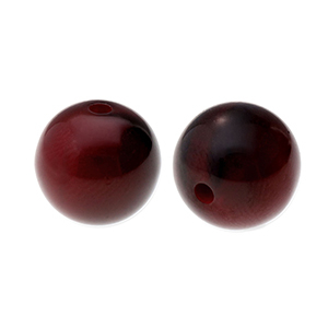 Abalorios de resina 12mm Berenjena roja
