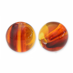 Abalorios de resina 14mm Marr&oacute;n topacio