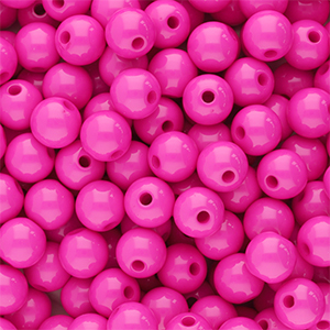 Abalorios acr&iacute;licos 8 mm brillante Rosa magenta