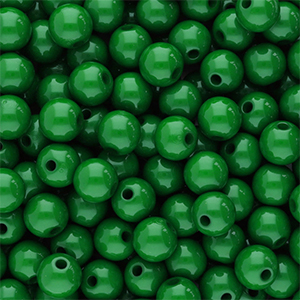 Abalorios acr&iacute;licos 6 mm brillante Verde