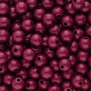 Abalorios acr&iacute;licos 6 mm brillante Marr&oacute;n borgo&ntilde;a