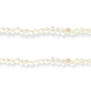 Perlas de agua dulce nugget Blanco natural