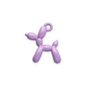 Colgantes met&aacute;licos perro globo Lila