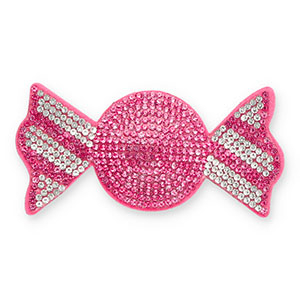 Colgantes llamativos con strass caramelo Rosa oscuro-cristal