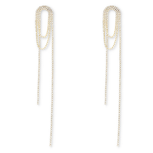 Pendiente de lat&oacute;n Eco-brass&reg; con strass Dorado-cristal