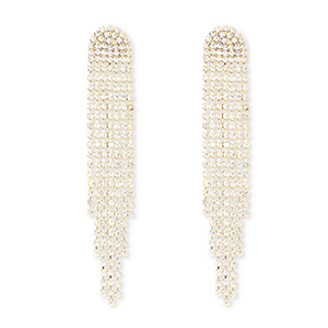 Pendiente de lat&oacute;n Eco-brass&reg; con strass Dorado-cristal