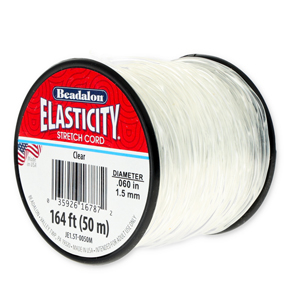 Hilo para enfilar el&aacute;stico Beadalon 1.5mm 50 metro Transparente