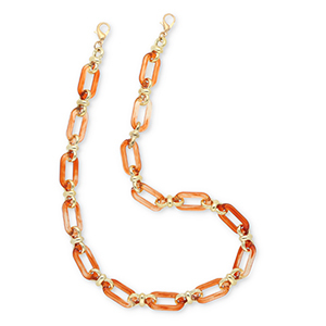 Correas de mu&ntilde;eca trendy para m&oacute;vil en acr&iacute;lico Naranja-dorado