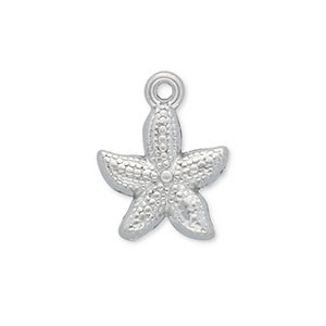 Colgantes Acero Inox estrella de mar Plateado