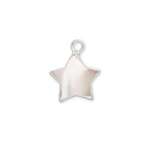 Perlas de agua dulce colgante estrella Plateado-blanco natural