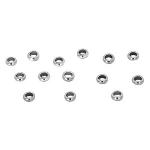 Abalorios de acero inox 2.5mm Plateado