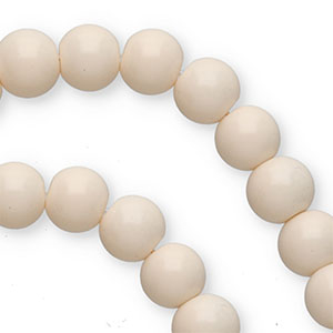 Abalorios de cristal 6 mm opaco Melocot&oacute;n crema claro