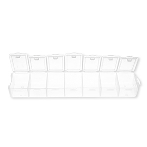 Caja de almacenamiento de joyer&iacute;a con 7 compartimentos Transparente