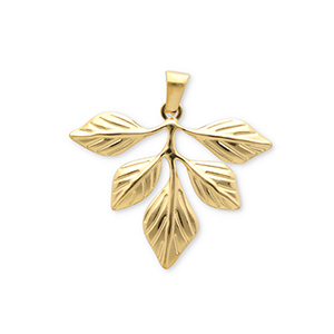 Colgantes Acero Inox hoja Dorado