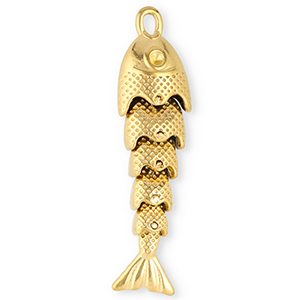 Colgantes Acero Inox pez Dorado