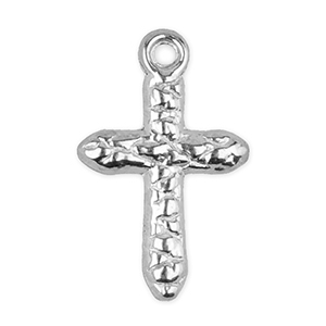 Colgantes Acero Inox cruz Plateado