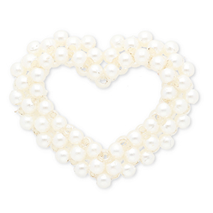 Colgantes llamativos coraz&oacute;n abierto Blanco