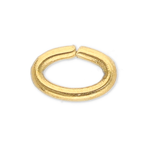 Fornituras acero inox anillo &oacute;valo Dorado