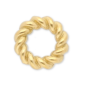 Fornituras acero inox anillo cerrado 6mm Dorado