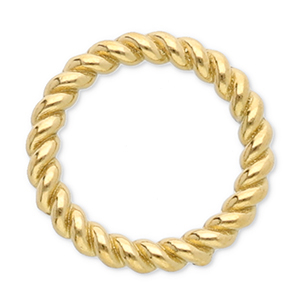 Fornituras acero inox anillo cerrado 12mm Dorado