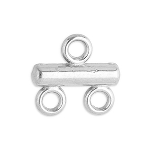 Fornituras acero inox colgantes con 2 anillas Plateado