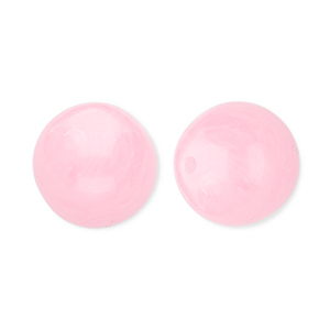 Abalorios acr&iacute;licos 12 mm redondos Rosa-m&aacute;rmol