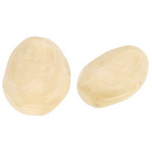 Abalorios acr&iacute;lico con forma de huevo Marr&oacute;n beige-m&aacute;rmol