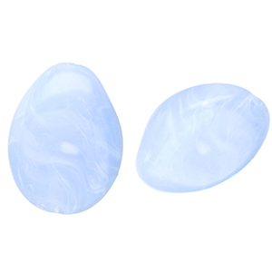Abalorios acr&iacute;lico gota Azul-m&aacute;rmol