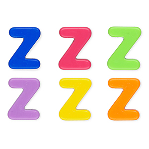 Abalorios alfabeto acr&iacute;lico letra Z Multicolor