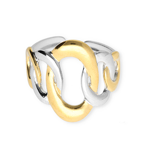 Anillos Acero Inox Plateado-dorado
