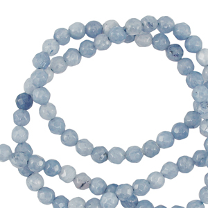 Piedras naturales 3mm faceteados Azul cielo