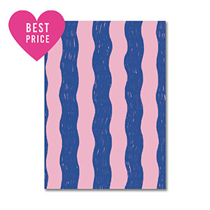 BY31&reg; Tarjetas para joyer&iacute;a olas Azul-rosa claro