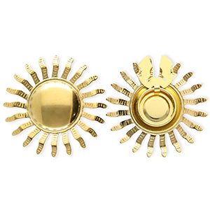 Cubrebotones Acero Inox sol Dorado