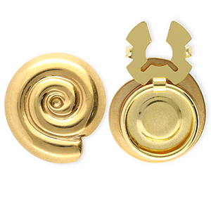 Cubrebotones Acero Inox espiral Dorado
