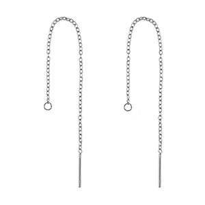 Pendientes Acero Inox Plateado