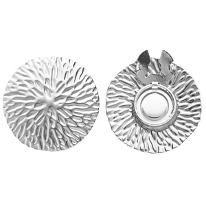 Cubrebotones Acero Inox redondos Plateado