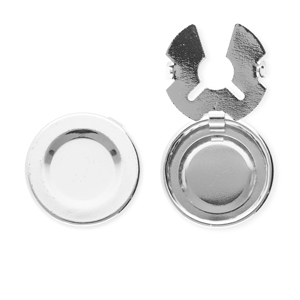 Cubrebotones de lat&oacute;n Eco-brass&reg; Plateado