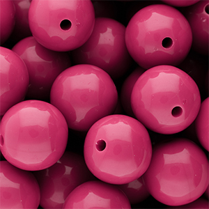 DQ Abalorios acr&iacute;licos 18 mm brillante Rose violet 17-2624 TCX