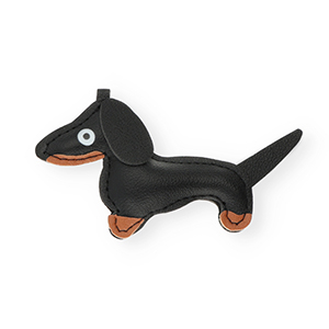 Colgantes llamativos perrito salchicha Negro-marr&oacute;n-blanco