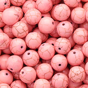 Abalorios de cer&aacute;mica 12mm Rosa