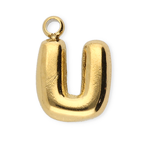 Colgantes Acero Inox letra U Dorado