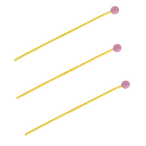 BY31&reg; Fornituras Acero inox bast&oacute;n con cabeza bola 35mm Dorado-p&uacute;rpura lavanda