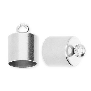Fornituras acero inox terminal &Oslash;8mm con anilla Plateado