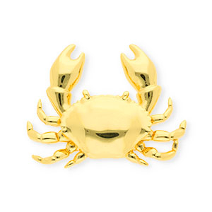 Colgantes de lat&oacute;n Eco-brass&reg; cangrejo Dorado