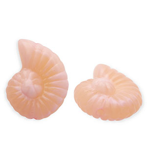 Abalorios acr&iacute;licos concha Rosa salm&oacute;n