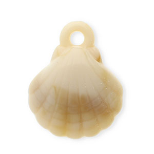 Colgantes acr&iacute;licos concha Beige-marr&oacute;n-blanco