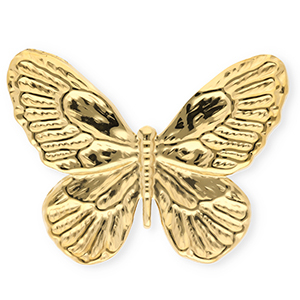 Broches llamativos in acero inox mariposa Dorado