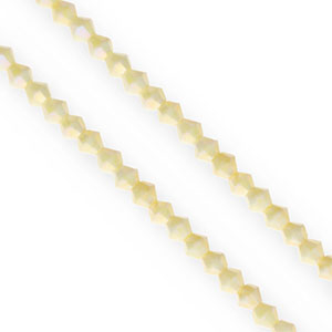 Abalorios faceteados bicono 4mm Amarillo claro-cubierta AB