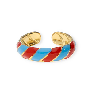 Anillos Acero Inox Dorado-rojo-azul